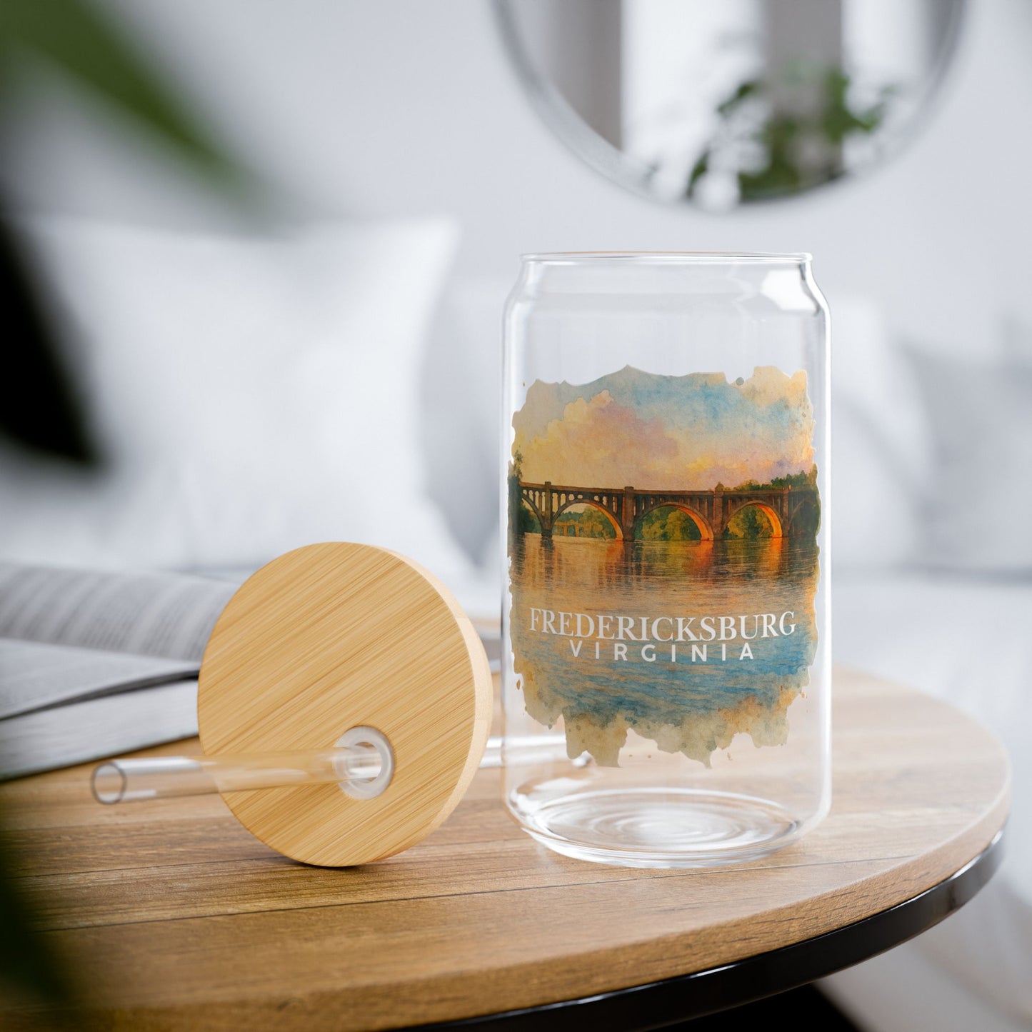 Fredericksburg, Virginia Bridge Sipper Glass - 16oz
